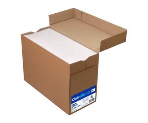Pochette velin blanc 229 x 324 mm Clairefontaine 90 g avec fenêtre 50 x 100 - Boite de 250