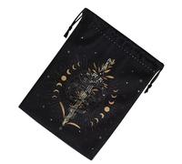 Pochette Velours pour Cartes de Tarot, Sac À Dés avec Cordon De Serrage, Organisateur pour Dés Imprimé Et Porte Bijoux pour Cristaux Précieux Runes Montres Objets Spirituels Et Fournitures De