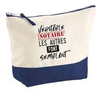 Pochette Véritable notaire Les Autres Font Semblant | Pouch | Idée Trousse Toilette Maquillage Cadeau Anniversaire Fête Original Famille Travail Départ Collègue Retraite