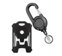 Pochette Verticale pour Carte D'identité, Porte-badge Noir | ABS et PC, Protège Vos Cartes, Clip sans Utilisation des Mains, pour Déplacements Quotidiens et Usage Professionnel