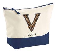 Pochette Victor Lettre Viking | Grand Format | Idée Cadeau Prénom Motard Jeux de Rôle Vidéo Anniversaire Oncle Parrain Beau Papa Collègue Départ Retraite Noël