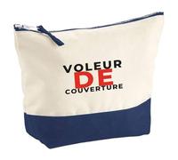 Pochette Voleur de Couverture - Pouch - Idée Pochette Rangement Cadeau Anniversaire Fête Original Famille Travail Départ Collègue Retraite Noël. - Noir&Rouge - 1