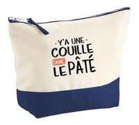 Pochette Y’a Une couille | Pouch | Idée Trousse Toilette Maquillage Cadeau Anniversaire Fête Original Famille Travail Départ Collègue Retraite