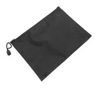 Pochette Zippée Noire en Tissu Oxford, Organiseur de Documents pour École | Pochette Zippée, Maille Visible Côté, Anneau Corde Fermeture, Rangement pour Papiers
