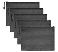 Pochette Zippée pour Documents, 5 Pièces Enveloppe Porte-Monnaie, Compartiment À Billets A5, Waterproof Pochette Etanche Document Oxford pour la Maison, Le Travail, l'école