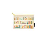 Pochette zippée sur le thème de la bibliothèque pour lecteurs - Accessoire pour les amateurs de livres pour transporter des fournitures de lecture et plus encore