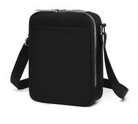 Pochettes à bandoulière polyvalentes noires pour hommes pour téléphone et documents, Noir/blanc, Bohème