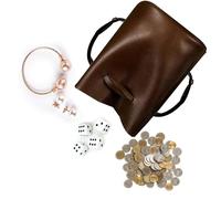 Pochettes à Bijoux avec Cordon de Serrage - Sacs Transparents en Cuir synthétique pour Bonbons, pièces de Monnaie pour Femmes, Cordon d'étanchéité pour dés, Pierres, Petites pièces, objectifs