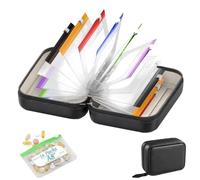 Pochettes À Comprimés Imperméables,Ensemble De Pochettes à Pilules,Pilulier semainier de Voyage,Organisateur Hebdomadaire Avec 14 Médicaments Code Couleur,Trousse À Médicaments Réutilisable(Noir)