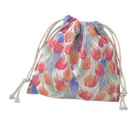 Pochettes à cordon de serrage à motif floral japonais pour cosmétiques et accessoires, sac de rangement tendance à motif floral, sac de rangement pour écouteurs, D, Beauté de masse