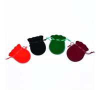 Pochettes à Cordon en Flanelle U 9x7 CM Lot 20 pour Bijoux | Forme Gourde, Fermeture Simple à Ouvrir et Refermer, pour Rosaires, Bonbons, Montres et Treats