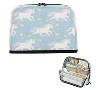 Pochettes à crayons de grande capacité pour infirmière, maternelle, licornes mignonnes, animaux, prairie, fleur, lapiceras para mujer