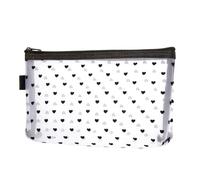Pochettes à fermeture éclair pour maquillage, clés, articles de toilette, cartes et essentiels, L Noir, 8.3 x 5 inch, 1 lot de mini pochettes à fermeture éclair de 21,6 x 12,7 cm