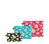 Pochettes à Fermeture éclair recyclées Smiley Flowers, Multicolore, L, Mallette cosmétique