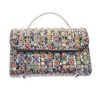 Pochettes à main en strass pour femmes et filles - Pochette de soirée - Sac à main à chaîne - Sac à bandoulière - Cadeau - Strass - Sac à main, couleur, One Size