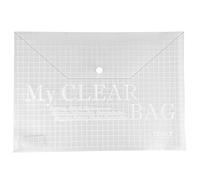 Pochettes à rabat avec fermeture, PVC transparent, sachet de 12