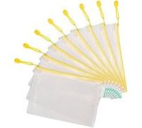 Pochettes à zip A5 Tarifold couleur - Sachet de 8 jaune - G