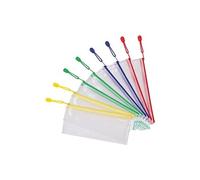 Tarifold Pochettes PVC zippées 509049 - Lot de 8 format chéquier, couleurs assorties