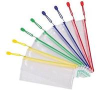 Tarifold Pochettes PVC zippées 509049 - Lot de 8 format chéquier, couleurs assorties