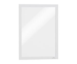 Pochettes adhésives Duraframe Durable pour document A4 - Lot de 2 - blanc