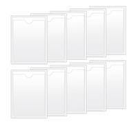 Pochettes Autocollantes, Lot De 12 Pochettes Transparentes Horizontales Pour Cartes, Porte-éTiquettes, Autocollantes Pour ProtéGer Vos Cartes Ou Photos (Taille IntéRieure : 8 X 12 Cm)