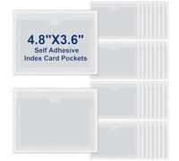 Pochettes Autocollantes pour Cartes de Visite avec Top Ouvert pour Chargement, Pochette de Carte pour Organiser et Protéger Vos Cartes ou Photos, Plastique Transparent (30 Paquets, 3.6 x 4.8 Pouces)