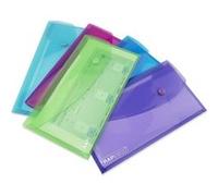 Pochettes avec bouton pression - Porte-documents - Format DL - 5 couleurs assortis G