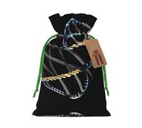 Pochettes avec cordon de serrage avec chaîne ADN pour cadeaux, sacs cadeaux réutilisables en tissu, pour les fêtes et les cadeaux de fête