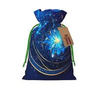 Pochettes avec cordon de serrage imprimé marguerites pour cadeaux, sacs cadeaux en tissu réutilisables, pour les vacances et les cadeaux de fête
