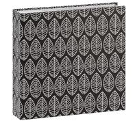 Hama Album photo La Fleur 22,5×22,5 cm 100 p. 200 photos 10×15 cm motif feuilles Noir