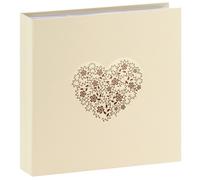 pochettes avec mémo Mariage ANZIO - 100 pages blanches - 200 photos - Couverture Beige 22,5x22cm