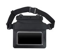 Pochettes avec sangle de taille Sac étanche Accessoires de plage pour bateau Natation Sac étanche pratique Pochette de téléphone Ceinture, Couleur : noir., Taille unique