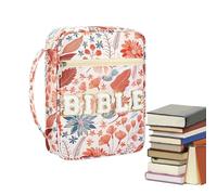 Pochettes bibliques pour femmes | Couverture de livre biblique avec motif floral, housse de protection esthétique avec fermeture éclair et organiseur portable pour, filles et femmes
