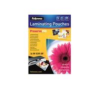 Fellowes Laminating Pouches Preserve 250 Micron - 250 microns pack de 100 - brillant - transparent - A4 (210 x 297 mm) pochettes plastifiées
