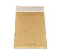Pochettes Bulles d'Air en Papier Kraft avec Soufflet 100 x 150 x 60 mm - Fermeture Sécurisée pour l'Expédition de Colis et Produits Fragile (lot de 100)