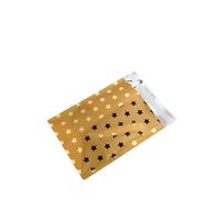 Pochettes cadeaux avec étoiles, feuille métallique brillante qualité extra-épaisse, OR/GOLD, format 18x23,5+4cm, 50 pcs.