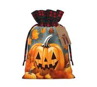 Pochettes cadeaux de Noël avec cordon de serrage Motif feuilles d'automne Thanksgiving Day Thanksgiving Day 17,5 x 12 cm