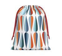 Pochettes cadeaux en polaire douce avec cordon de serrage en flanelle douce du milieu du siècle pour Noël, Halloween, fêtes de fin d'année, taille M