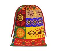 Pochettes cadeaux en polaire douce avec cordon de serrage pour Noël, Halloween, fêtes de fin d'année, motifs nationaux africains