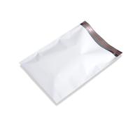 Pochettes cadeaux, feuille métallique brillante qualité extra épaisse, BLANC, format 25x33,5+3cm, 50 pcs.