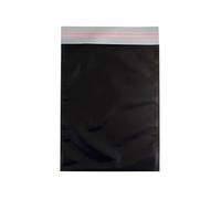 Pochettes cadeaux, feuille métallique brillante qualité extra épaisse, NOIR, format 35x48+4cm, 50 pcs.
