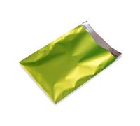 Pochettes cadeaux, feuille métallique brillante qualité extra épaisse, VERT, format 25x33,5+3cm, 50 pcs.