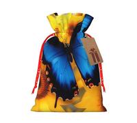 Pochettes cadeaux réutilisables avec cordon de serrage et motif tournesol bleu pour anniversaire, mariage, fête et cadeaux festifs