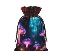 Pochettes cadeaux réutilisables avec cordon de serrage - Motif champignon magique - Pour vacances, anniversaire, fête de mariage