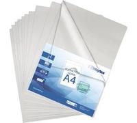 Lot de 500 pochettes coin A4 transparentes incolores grainées 90 microns, chemises plastiques en L haute résistance avec encoche ouverture facile pour classement et présentation de documents