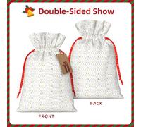 Pochettes colorées dessinées à la main avec des flèches de style bohème avec cordon de serrage réutilisables pour cadeaux d'anniversaire