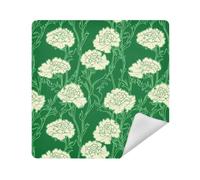 Pochettes cosmétiques en tissu portable pour objectif d'appareil photo 35 x 35 cm, Carnation Lace Grass Green, 13.8x13.8in