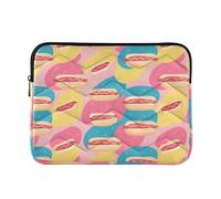 Pochettes de 33 à 35,6 cm pour ordinateurs portables, sacs de transport à doublure douce avec fermeture éclair pour le travail d'affaires, hot dog sans couture