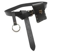 Pochettes de ceinture médiévales en cuir synthétique - Accessoires de costume de Renaissance - Sac banane - Cadeau, Sac banane noir