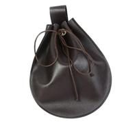 Pochettes de ceinture médiévales en simili cuir portable rétro Renaissance Sac banane porte-monnaie sac à dés pour LARP Halloween Cosplay, marron